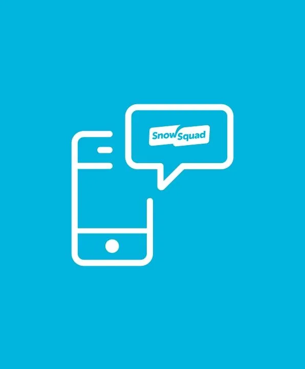 Custom Snow Squad illustration of mobile phone 