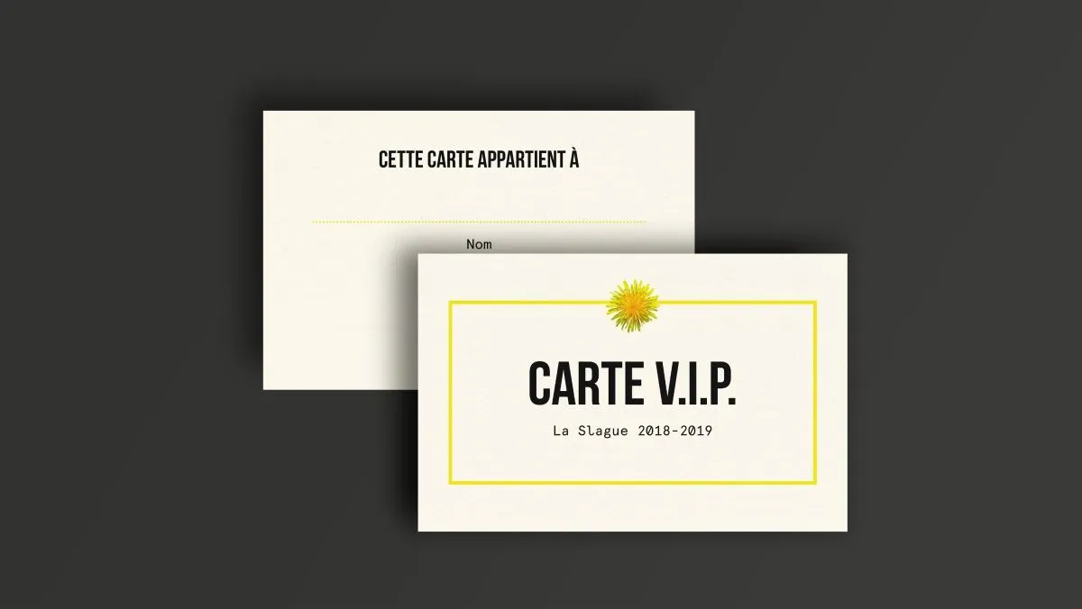 Invitation cards for La Slague's 2018-2019 season