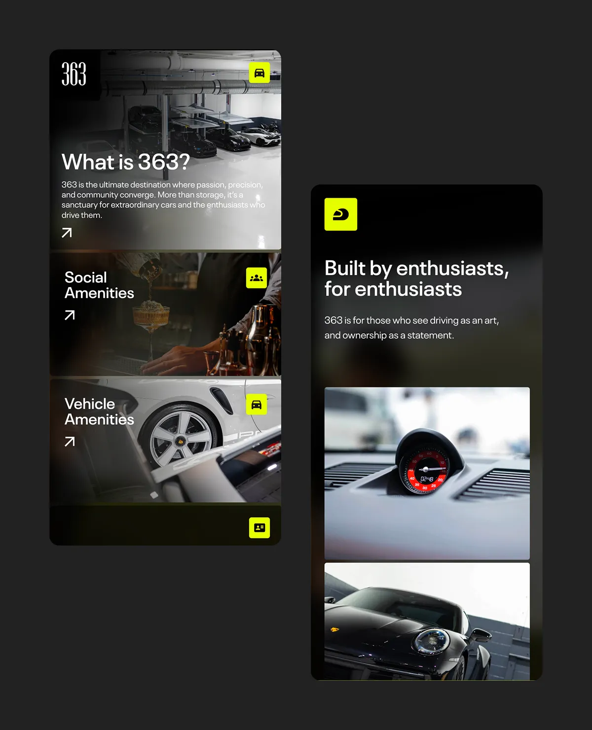 Examples of mobile layout designs