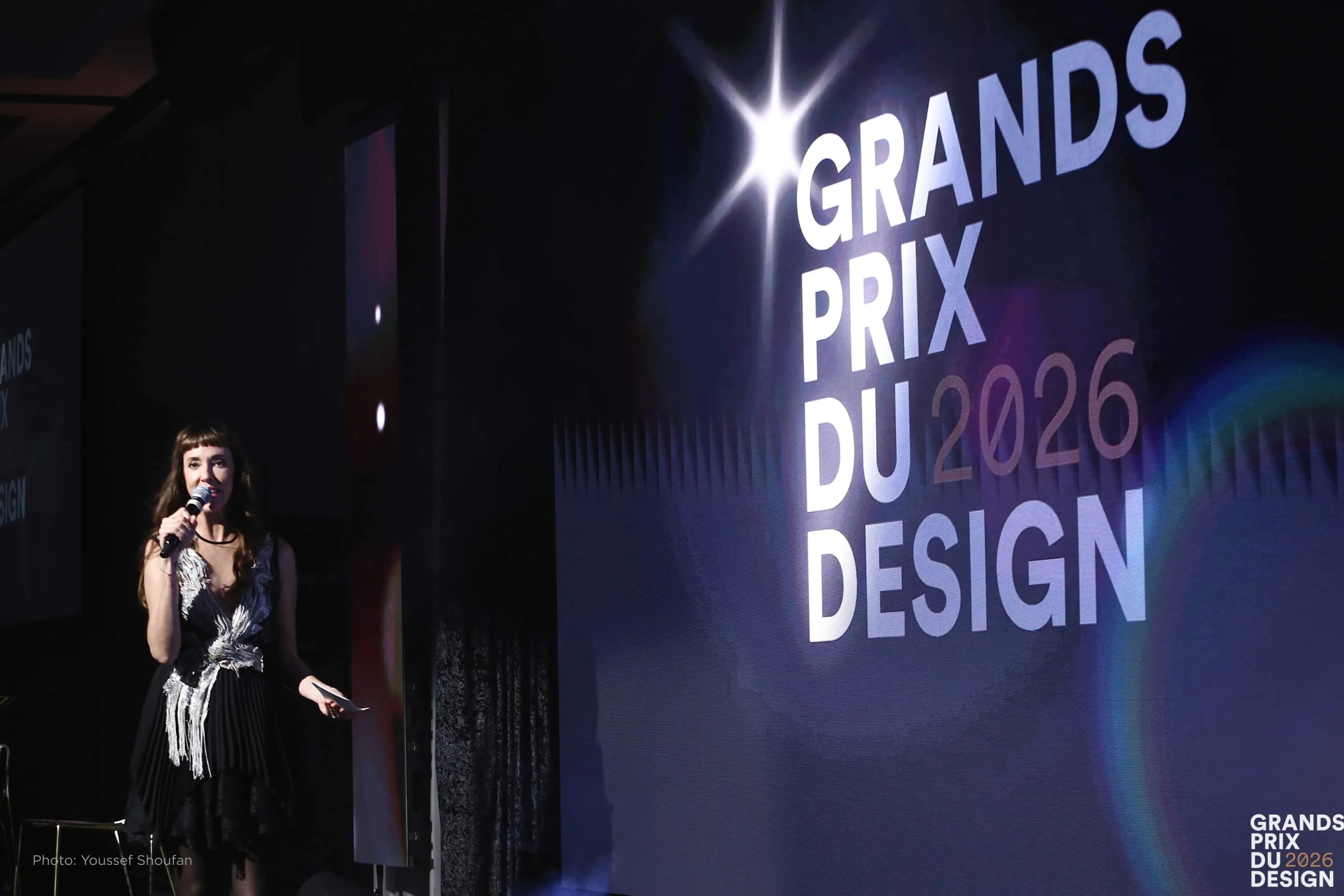 Catherine Pogonat hosting the GRANDS PRIX DU DESIGN Awards gala