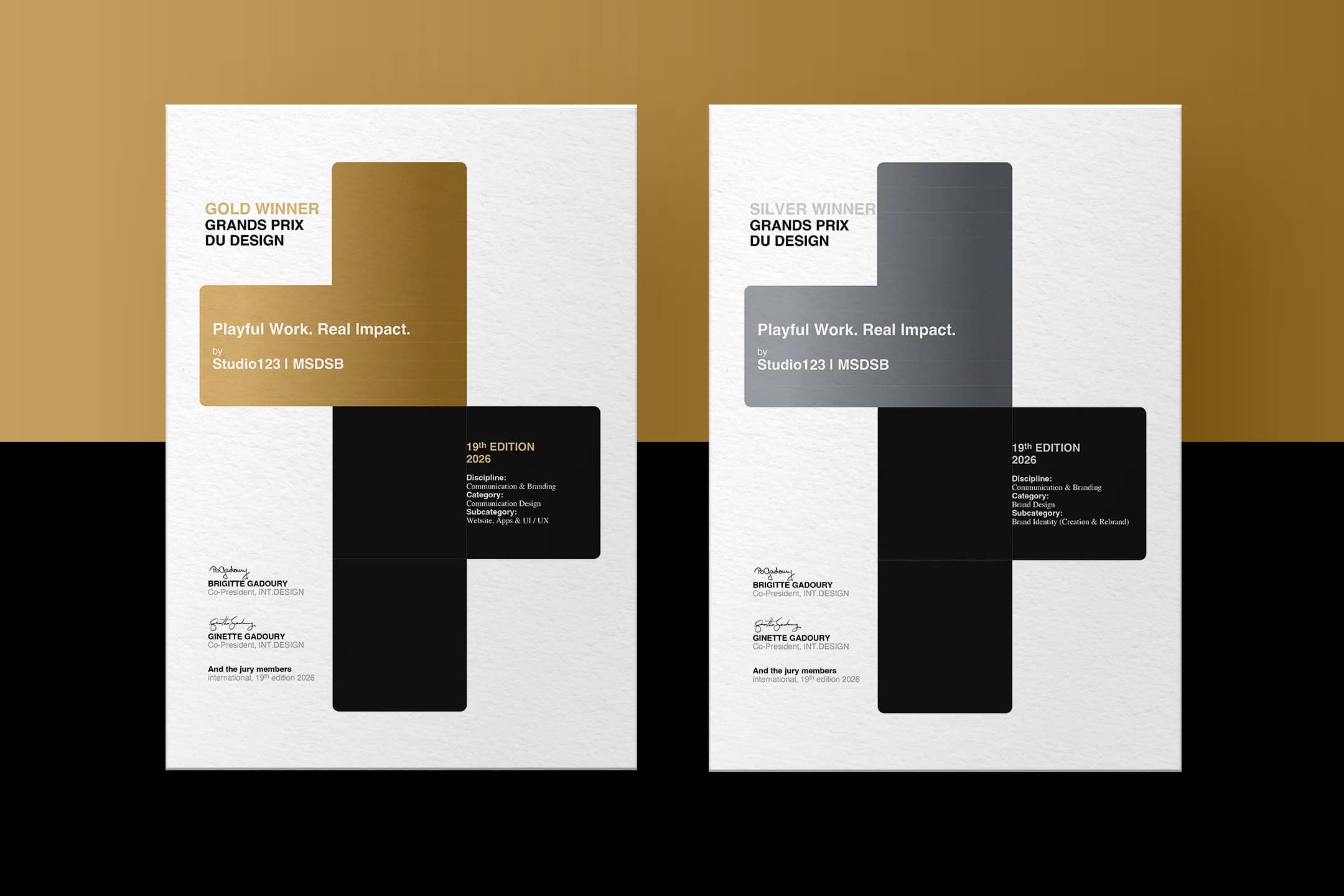 Grands Prix du Design Gold and Silver Certifications