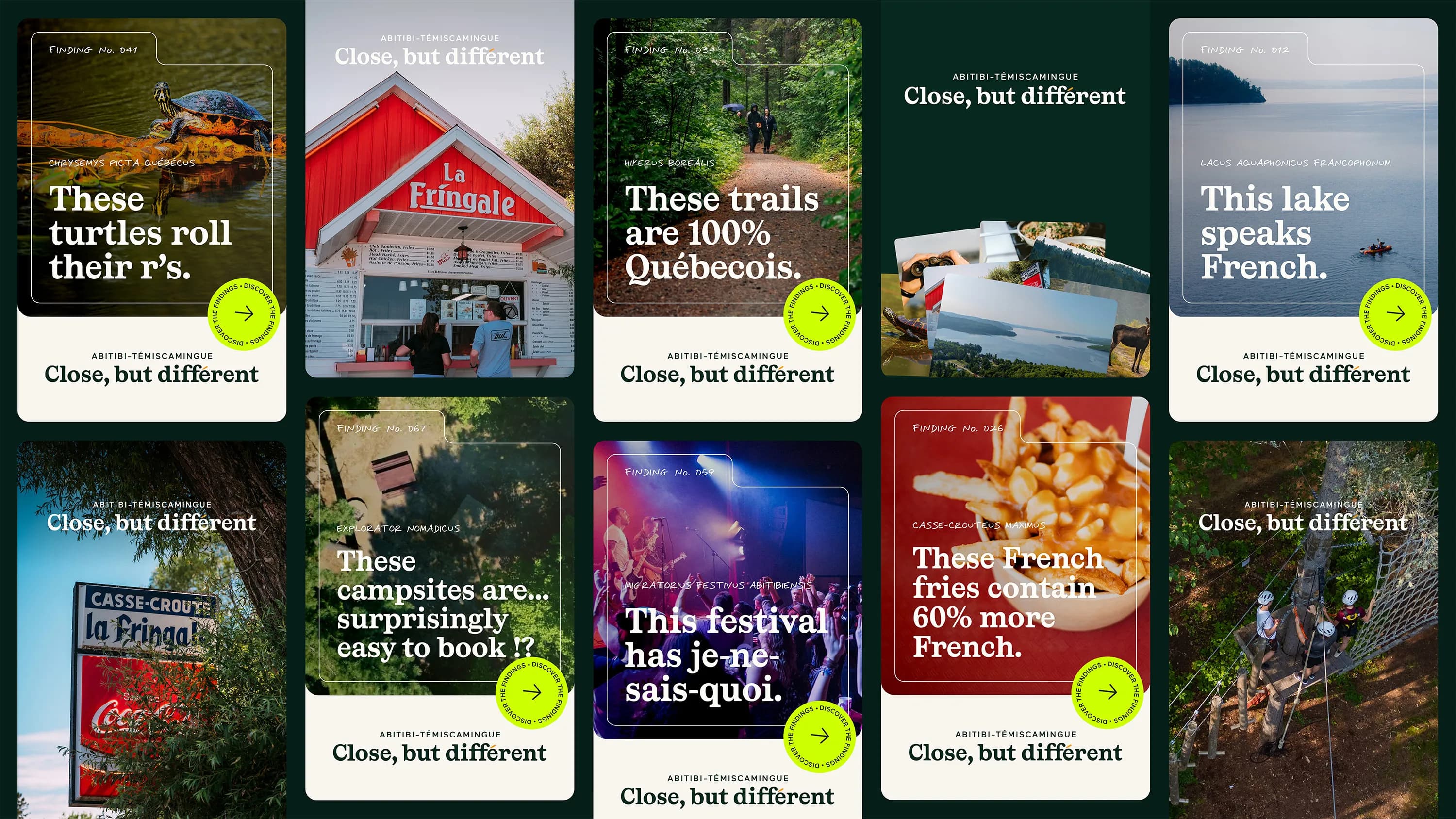 Collage of Google Ads for Close, but different campaign.