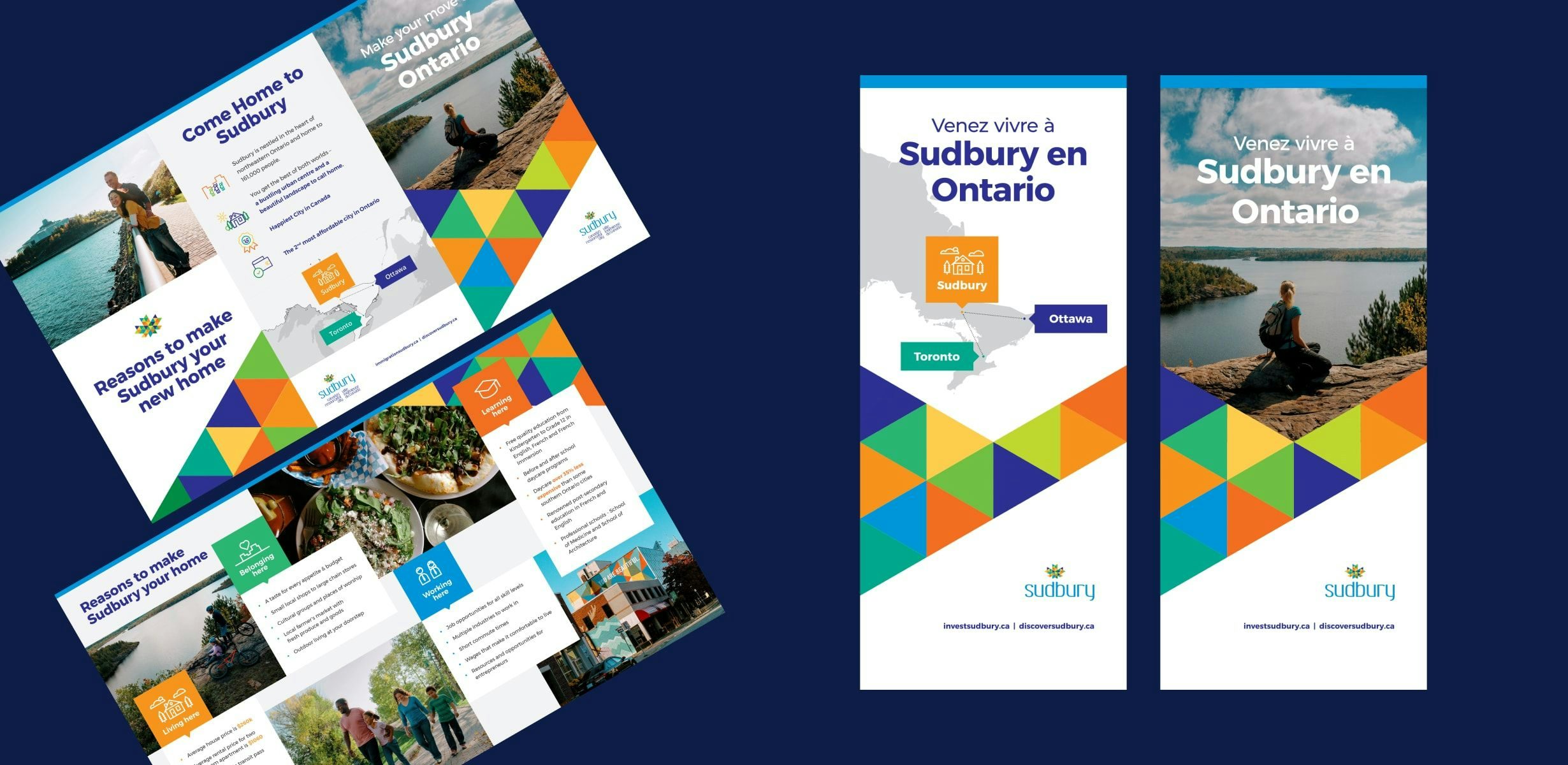 Economic Development brochures and banner designs for the City of Greater Sudbury