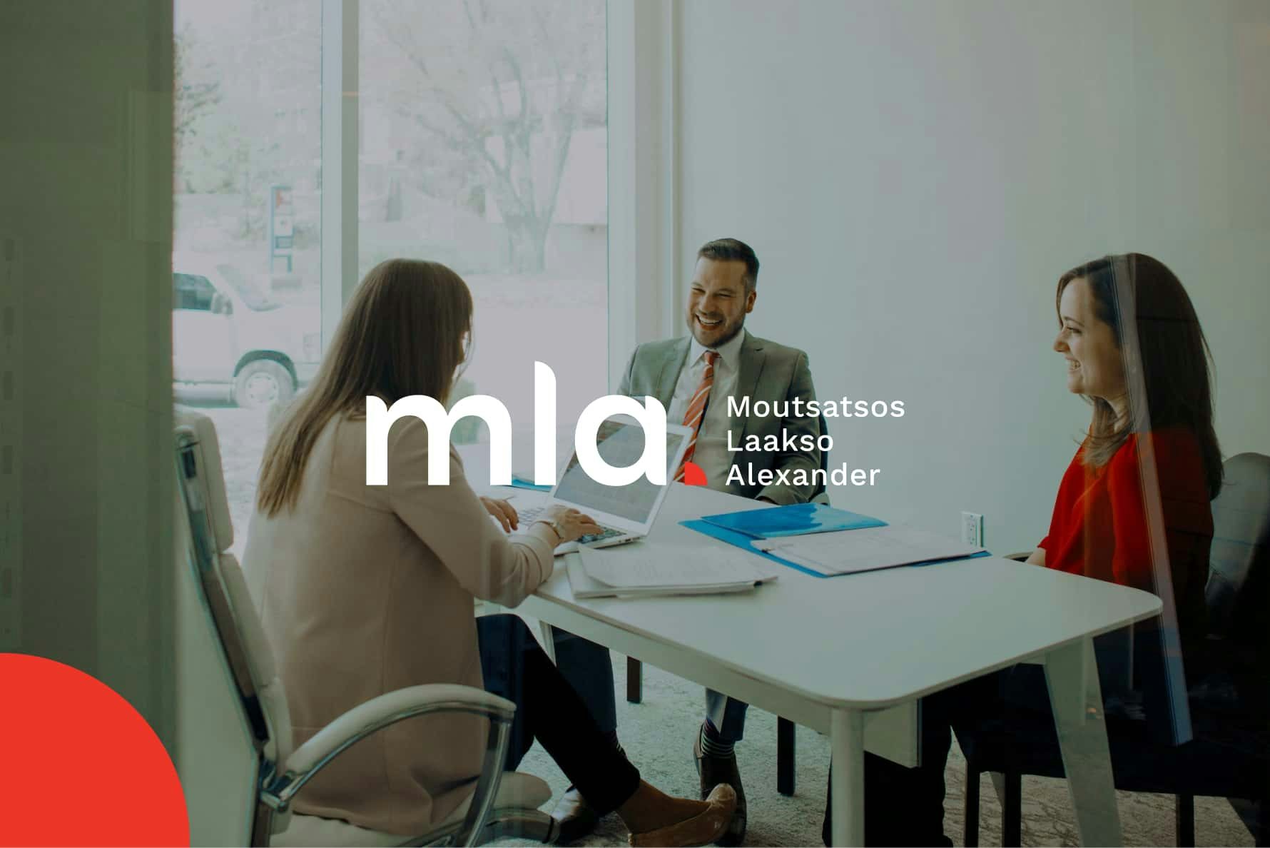 MLA Law brand superimposed over photo of Partners