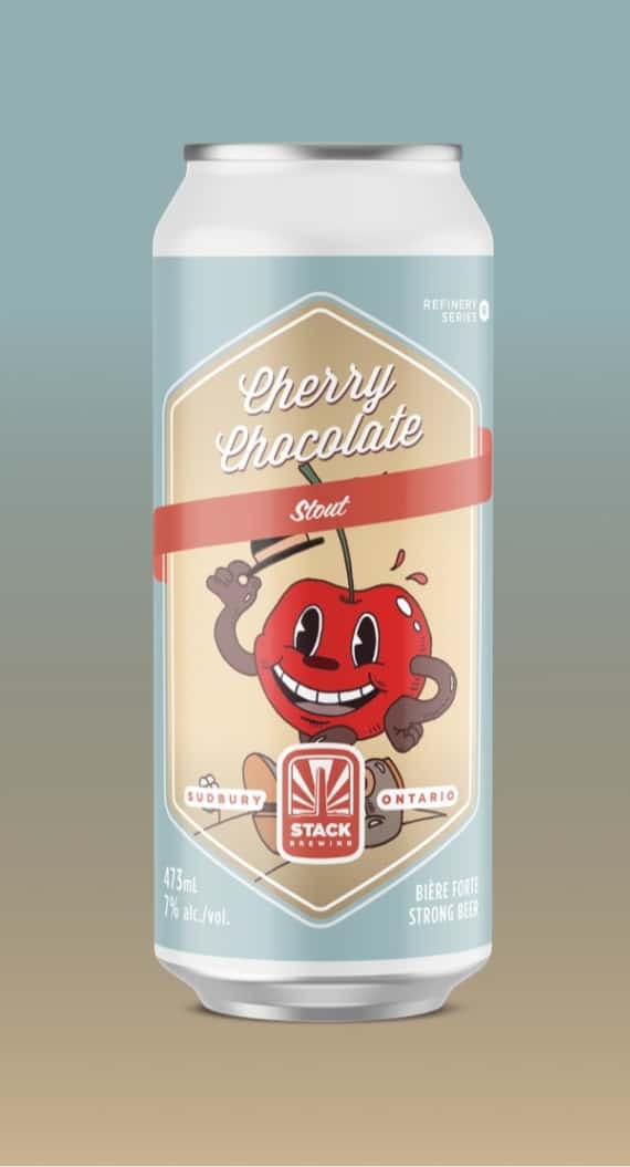 Cherry Lemonade Stack Brewing can packaging design