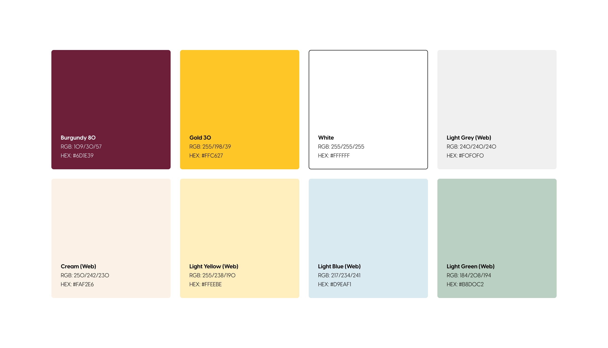 Cambrian College's colour palette