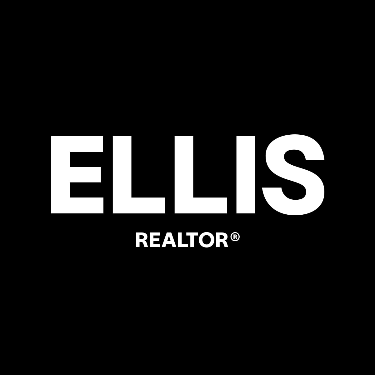 The logo of Ellis Realtor by Studio123 is displayed on a minimalist black background.