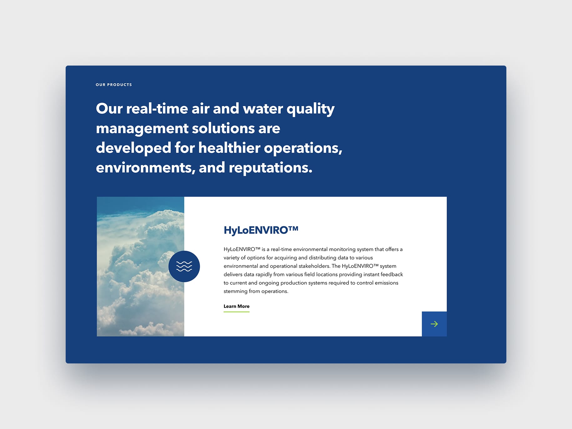 Product offering callouts from FROSKR page