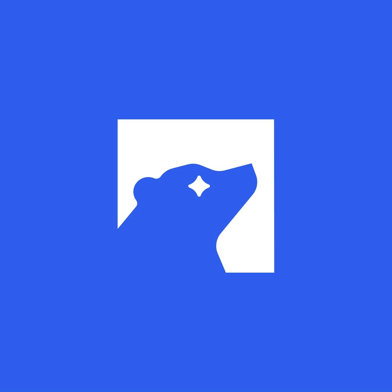 Little Bear labs icon with bear looking up at the sky