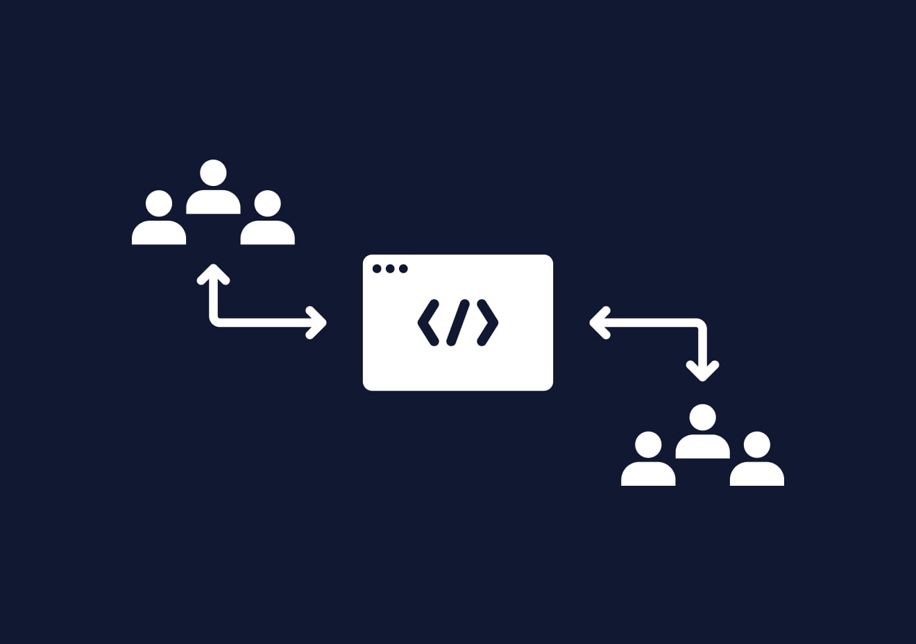 Illustration of browser interacting with humans on Little Bear Labs website