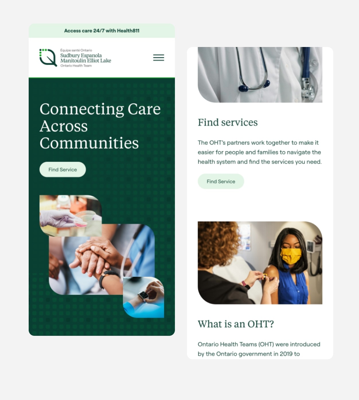 Example of SEMEL OHT website on mobile