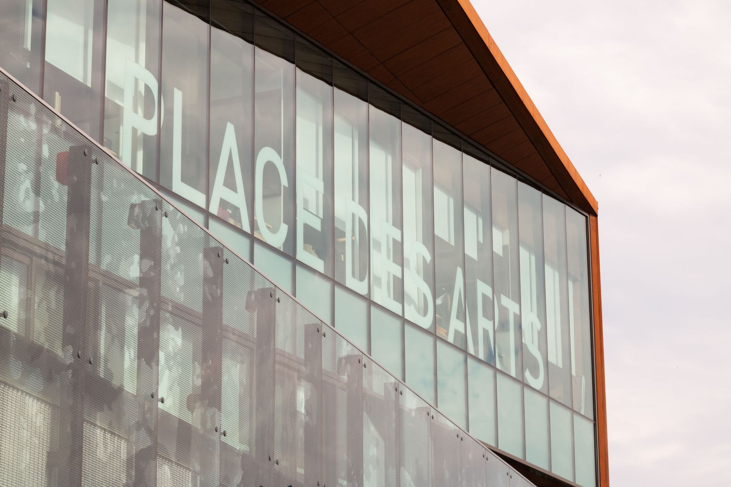 Window decals at Place des Arts