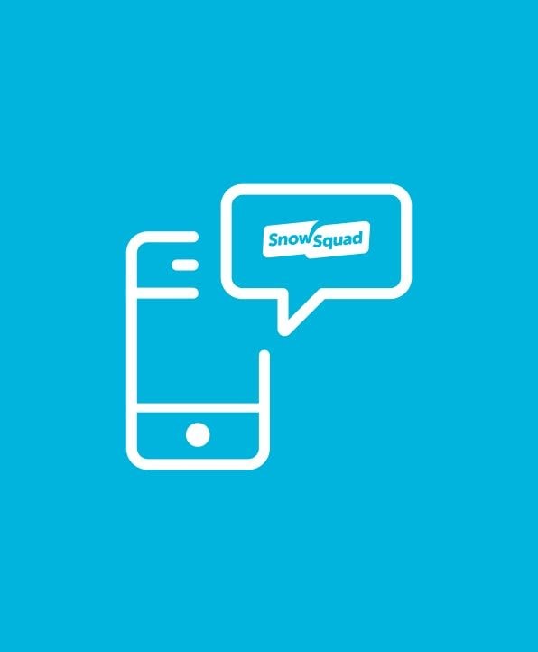 Custom Snow Squad illustration of mobile phone