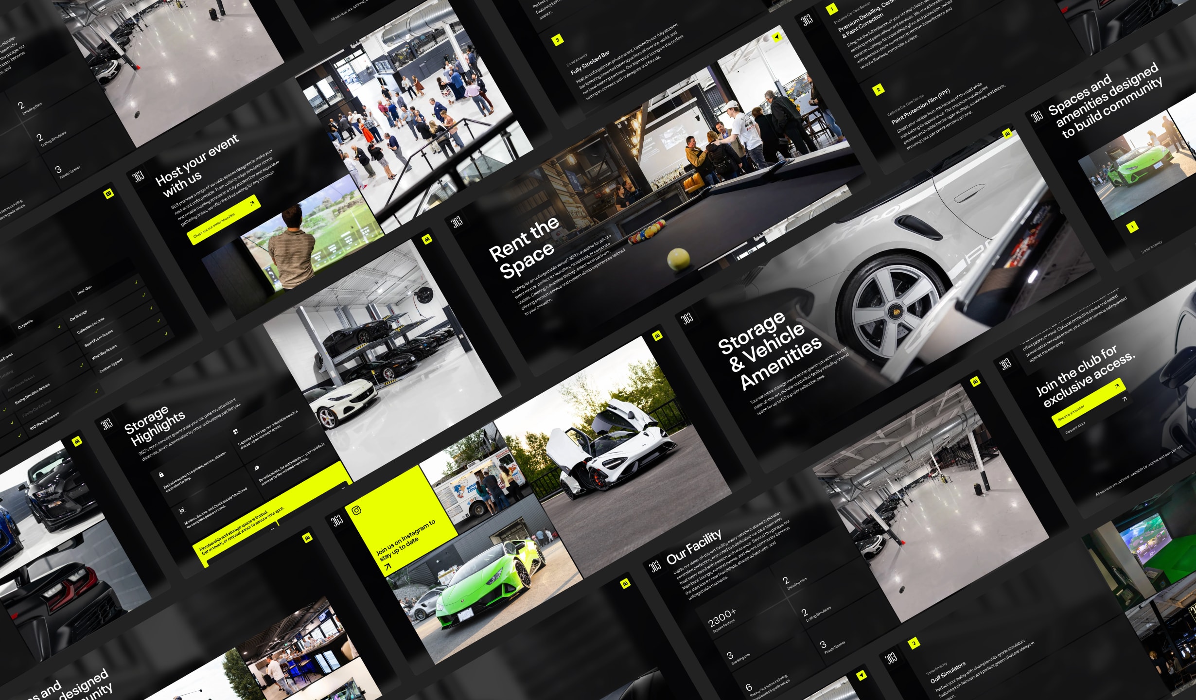 Collage of various website screens